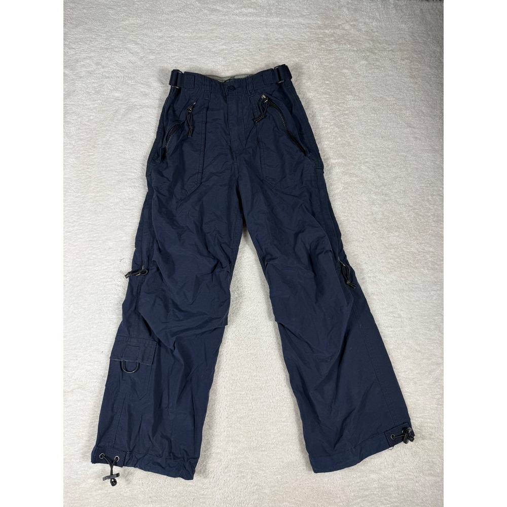 The Childrens Place Cargo Pants Kids 6X/7 Navy Excellent Y2K Gorpcore Utility